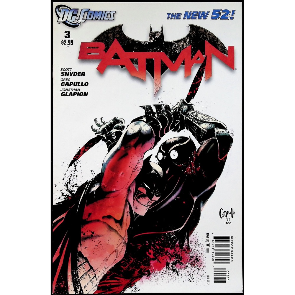 Batman #3 DC Comic New 52 1st cameo Court of Owls Cameo Snyder Capullo Key